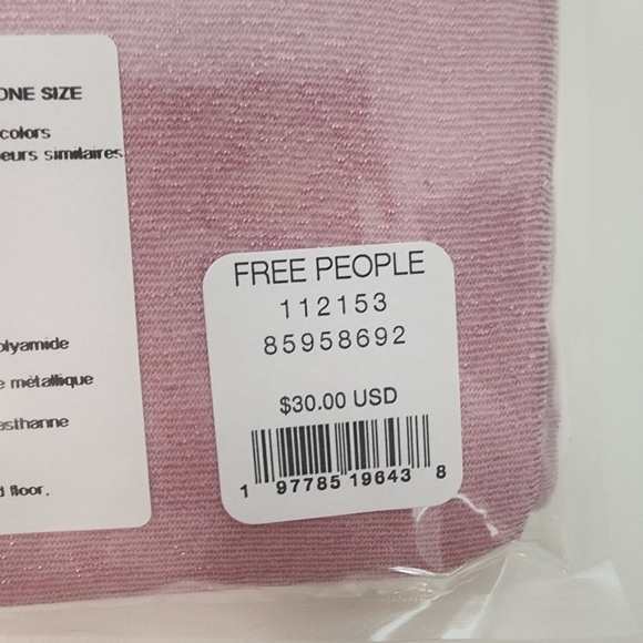 NWT Free People Pink All That Shimmers Tights - Picture 7 of 10